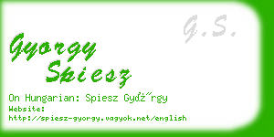 gyorgy spiesz business card